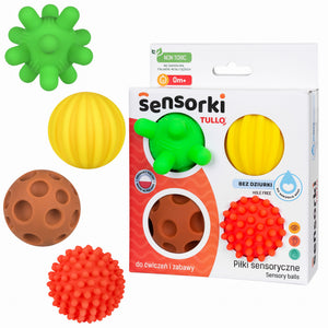 Senzorické míčky 4 kusy bez otvoru