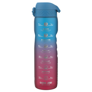 Láhev na pití 1000 ml – Motivátor Přechod modrá/růžová