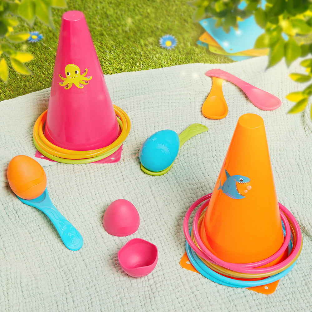 2er-Set Spiele für draußen - Reifen und Eier - Tublu.de