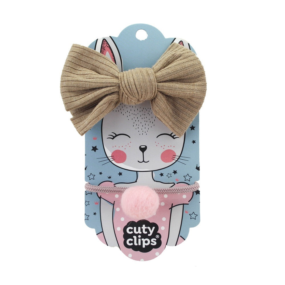 Gumičky do vlasů Cuty Clips – Boss Bunny Béžové