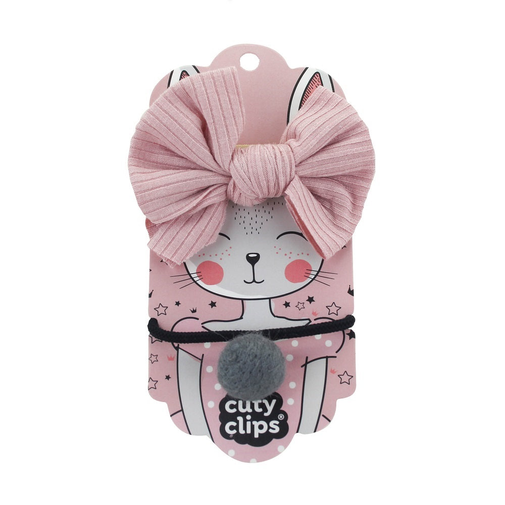 Gumičky do vlasů Cuty Clips – Boss Bunny Růžové