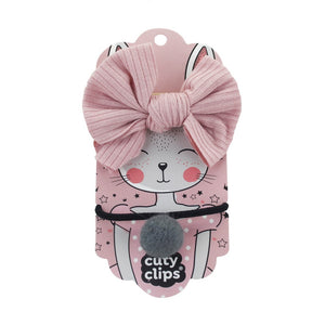 Gumičky do vlasů Cuty Clips – Boss Bunny Růžové
