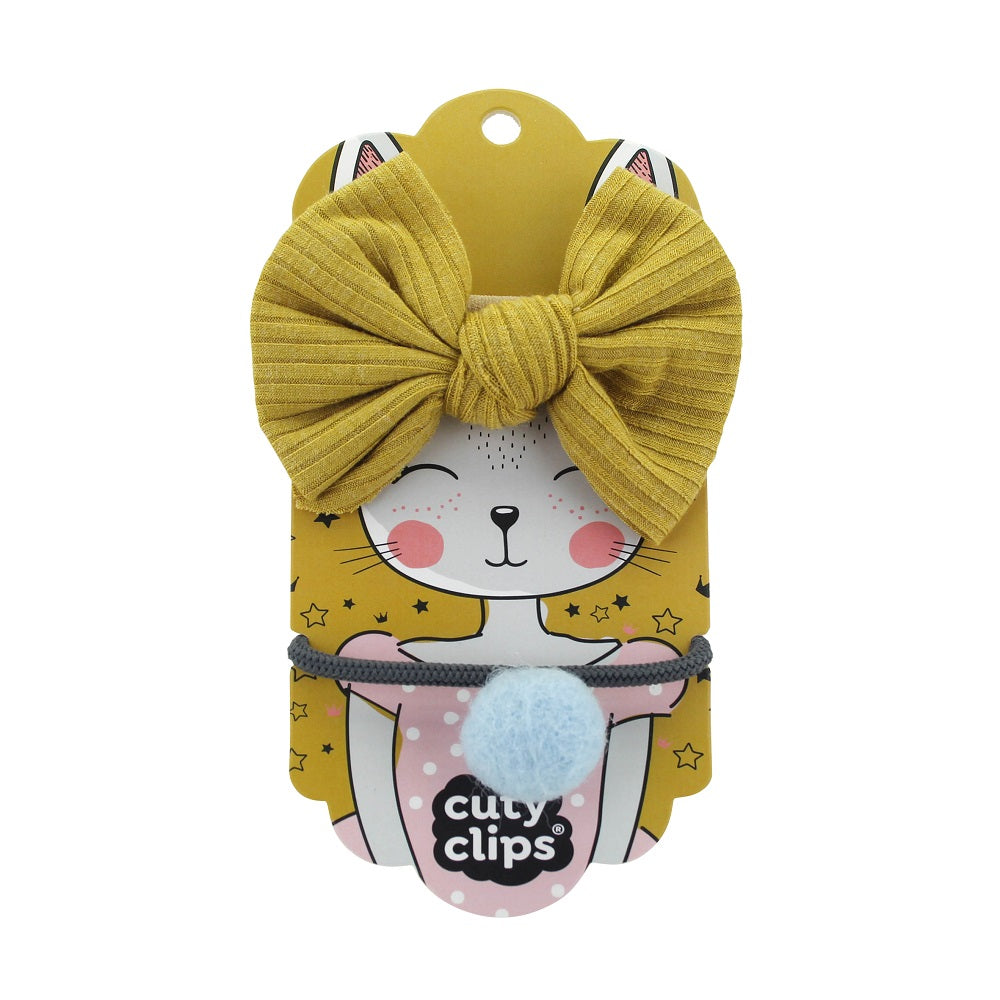 Gumičky do vlasů Cuty Clips – Boss Bunny Žluté