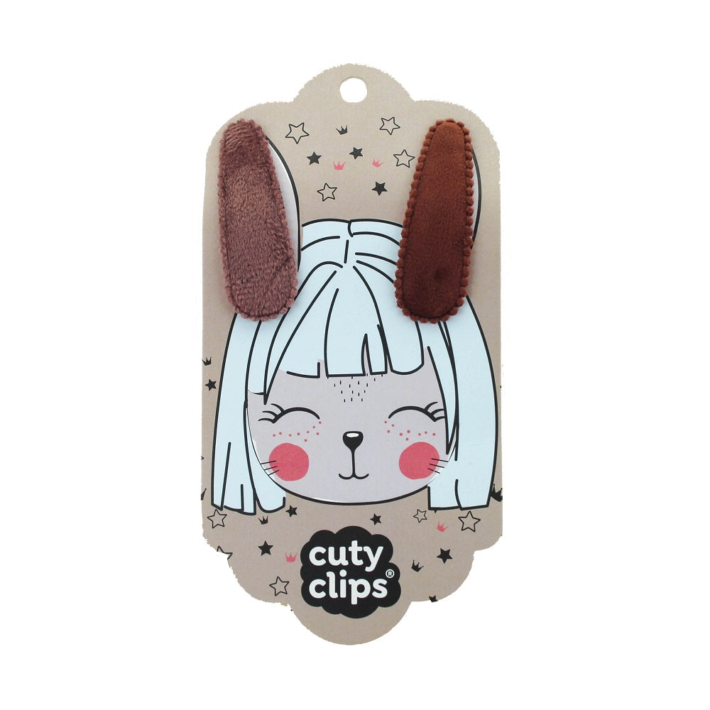 Sponky do vlasů Cuty Clips – Bunny Ears Hnědé
