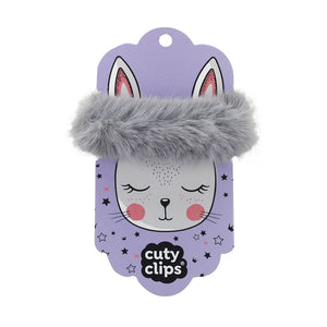 Gumička do vlasů Cuty Clips – Fluffy Bunny Šedá