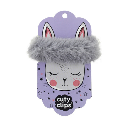 Gumička do vlasů Cuty Clips – Fluffy Bunny Šedá