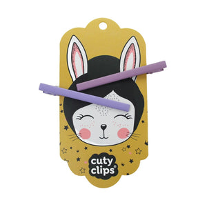 Sponky do vlasů Cuty Clips – Moon Rabbit Fialové
