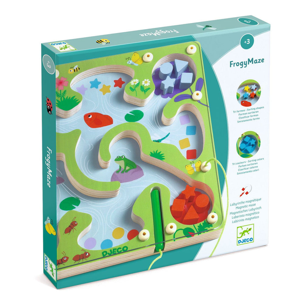 Magnetisches Holzlabyrinth – FrogyMaze - Tublu.de