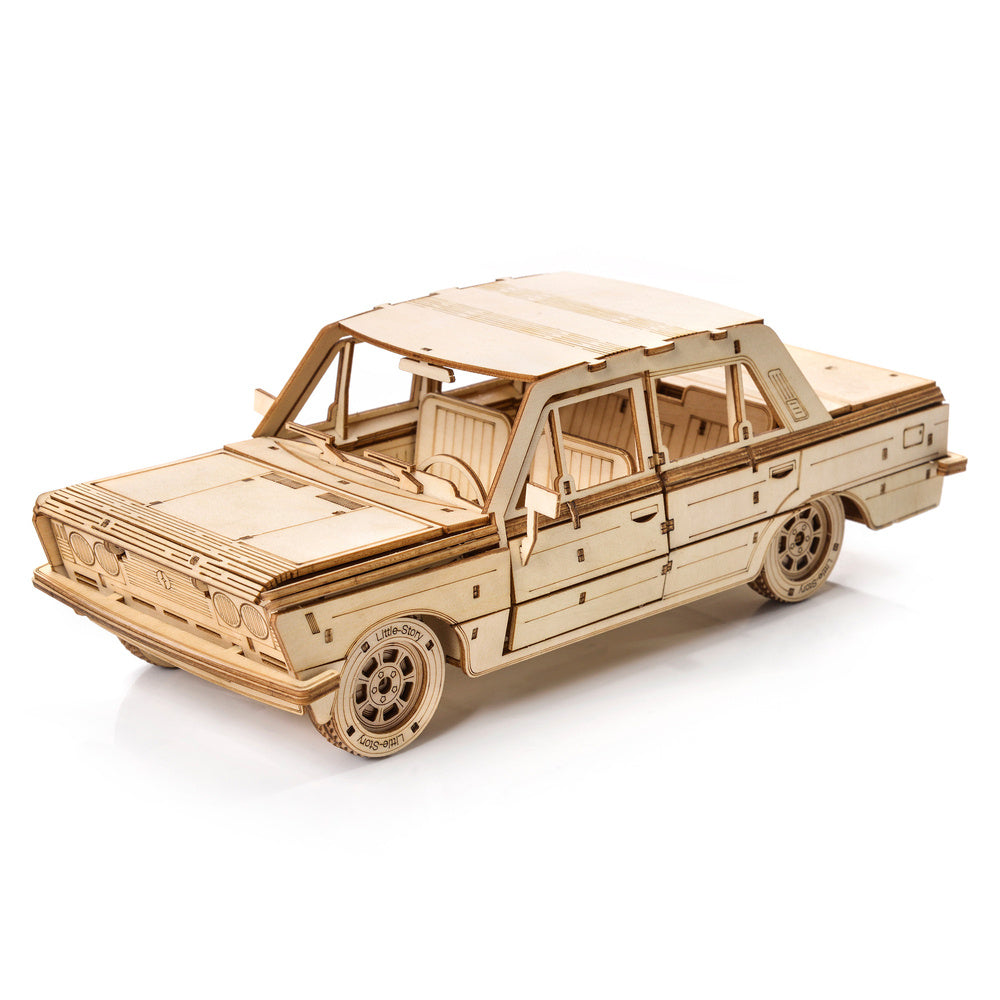Dřevěné puzzle 3D model – FSO Fiat 125p
