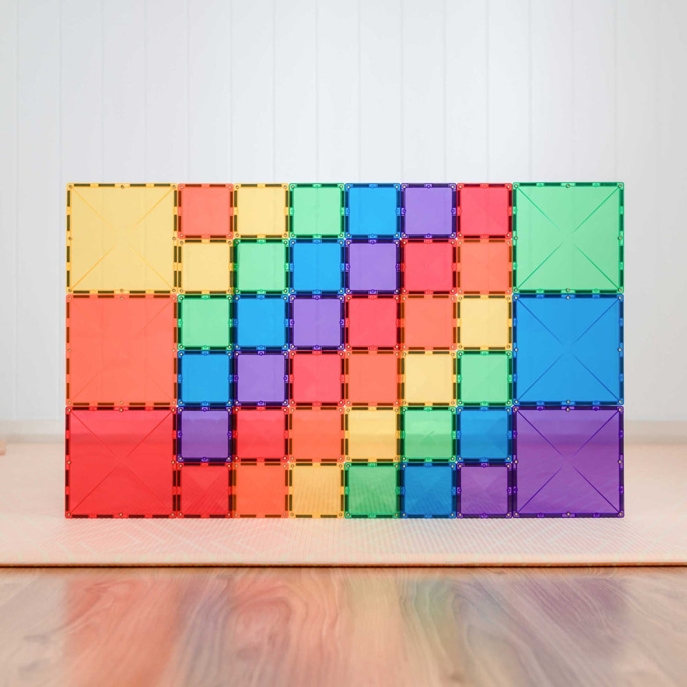 Magnetbausteine – Regenbogen-Quadrat-Set 42 Teile - Tublu.de