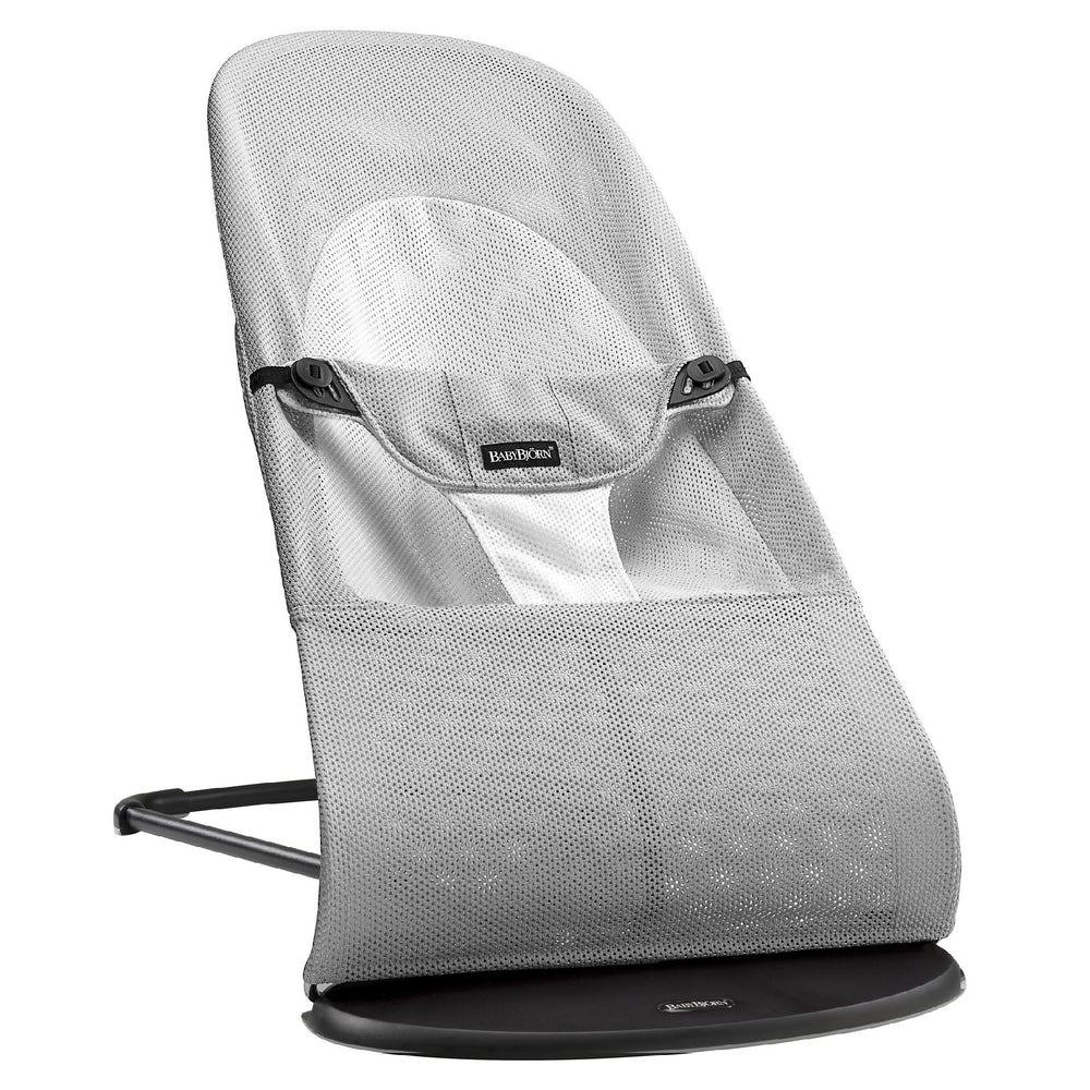 Dětské lehátko BALANCE SOFT MESH – Stříbrné/Bílé