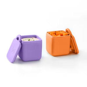 Dvě vzduchotěsné nádoby pro lunchbox OmieDip – Purple Orange