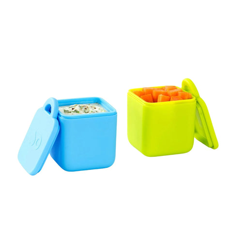 Dvě vzduchotěsné nádoby pro lunchbox OmieDip – Blue Lime