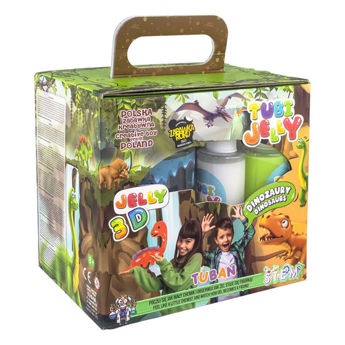 Tubi Jelly sada 6 barev + malé akvárium – Dinosauři
