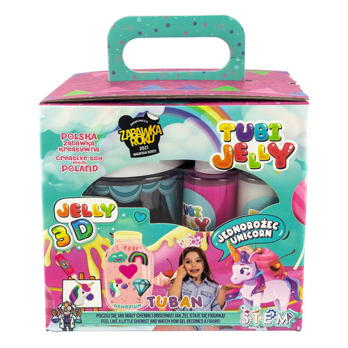 Tubi Jelly sada 6 barev + malé akvárium – Jednorožec