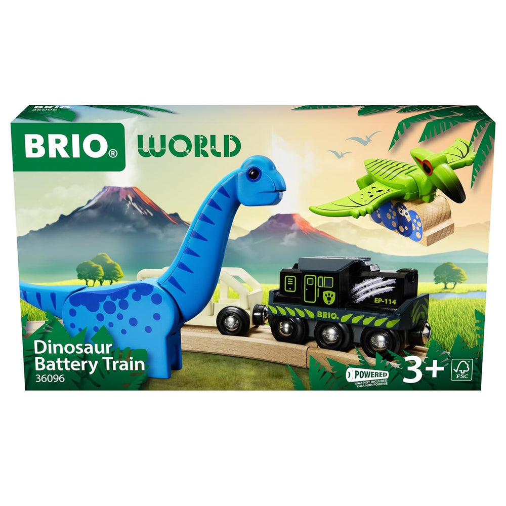 Vlak na baterie s dinosaury