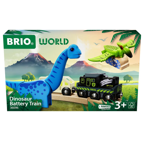 Vlak na baterie s dinosaury