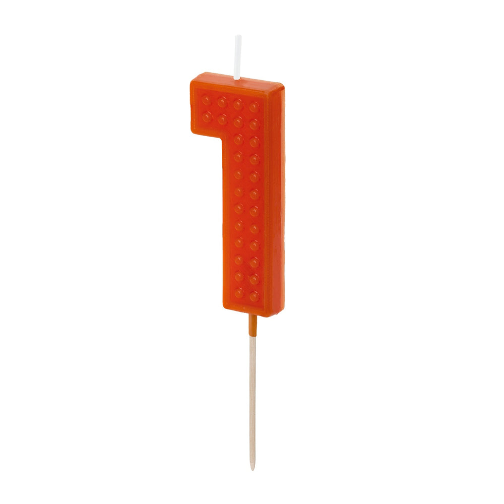 Narozeninová svíčka 6 cm – Číslo 1 červená