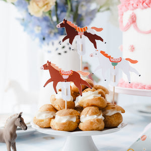 Dekorace na muffiny, 6 kusů – Koně