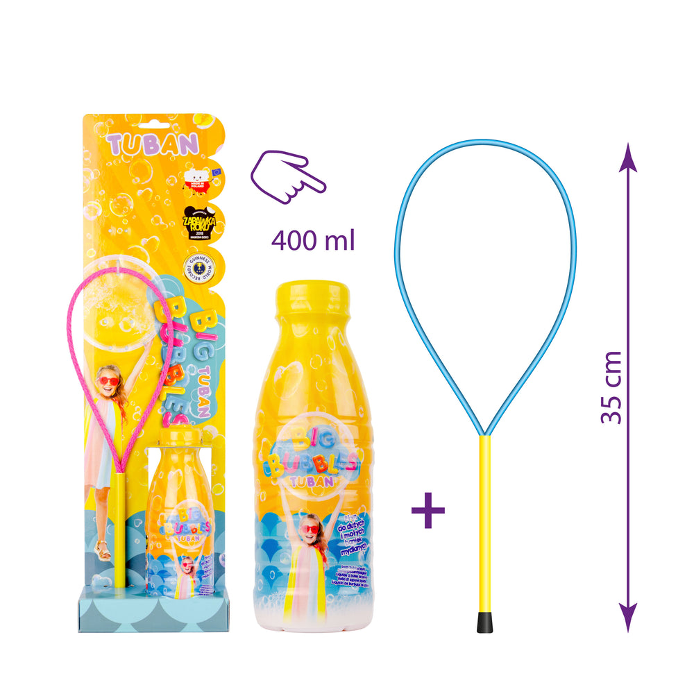 Sada obruč na bubliny + náplň 400 ml