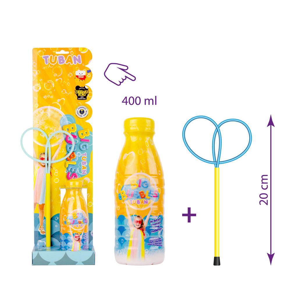 Sada obruč na bubliny Mini motýlek + náplň 400 ml