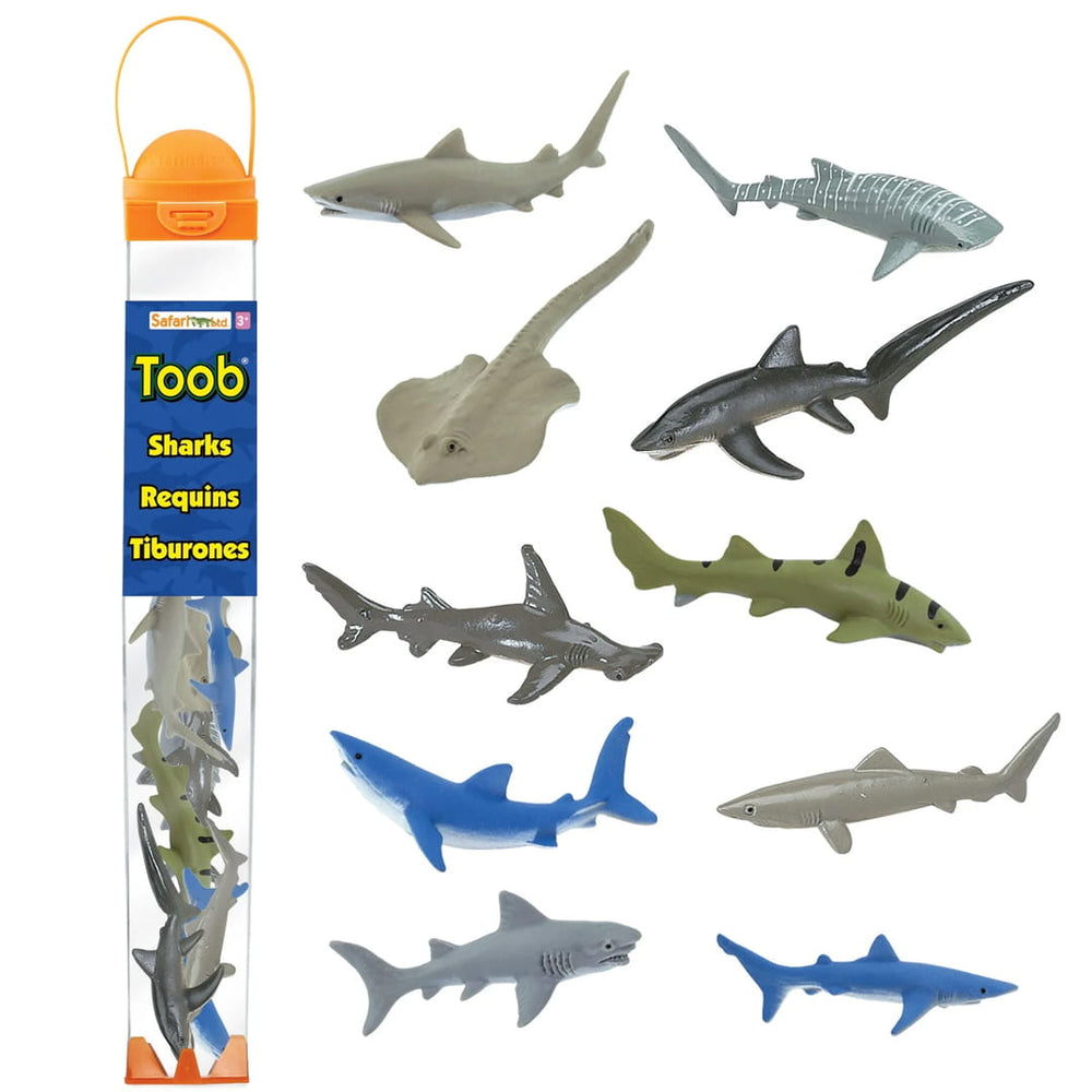 Figurenset in einer TOOB-Röhre – Haie - Tublu.de