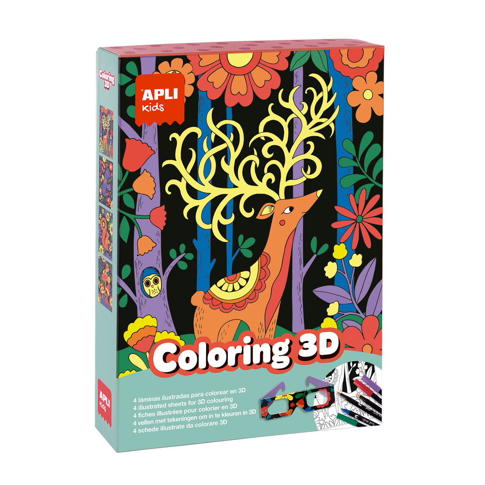 Kunstset mit Brille – 3D-Ausmalen - Tublu.de