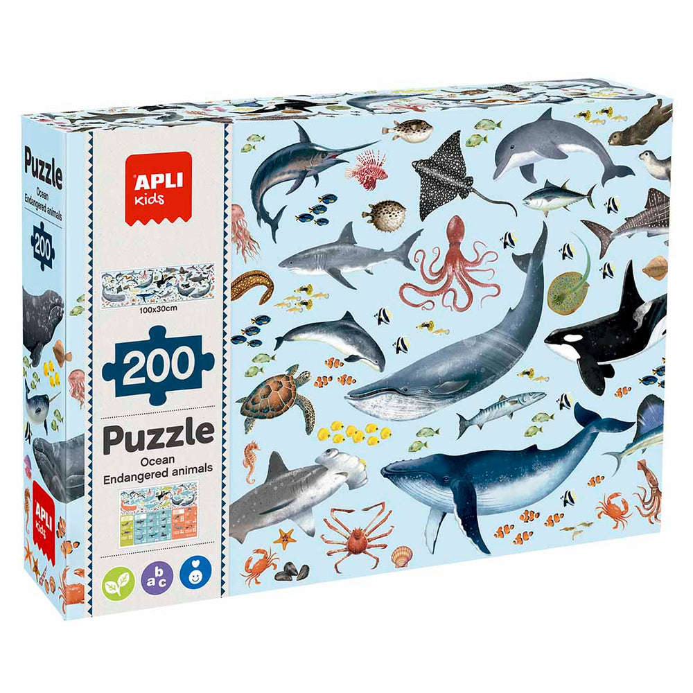 Lernpuzzle – Gefährdete Tiere Ozean 6+ - Tublu.de