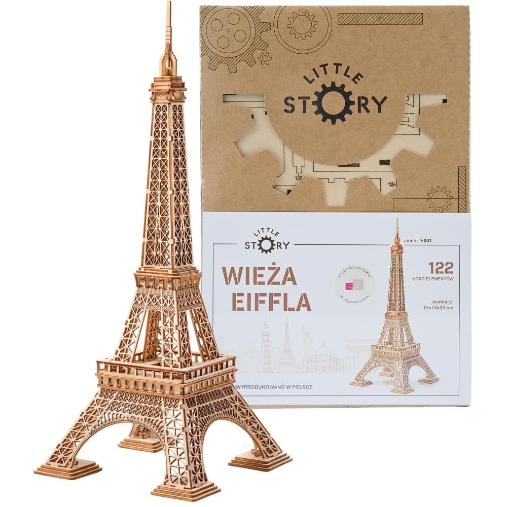 Dřevěné puzzle 3D model – Eiffelova věž
