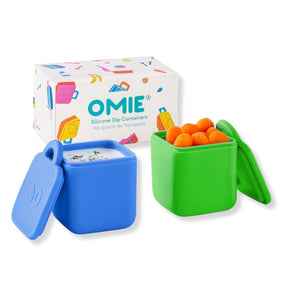 Dvě vzduchotěsné nádoby pro lunchbox OmieDip – Blue Green