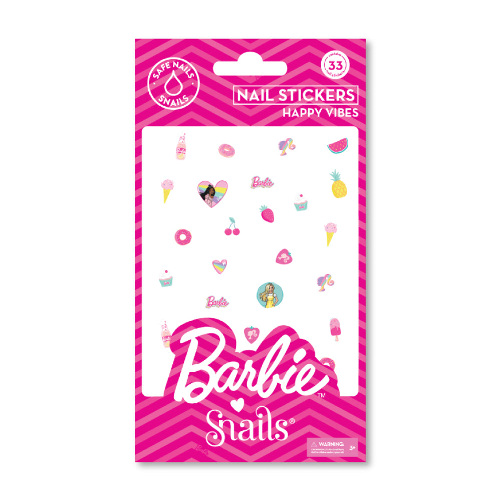 Dětské samolepky na nehty Barbie – Happy Vibes