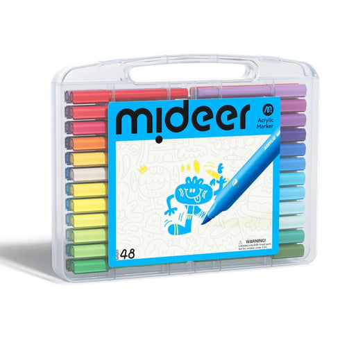 Acrylmarker im Koffer mit sehr weicher Spitze – 48 Farben - Tublu.de