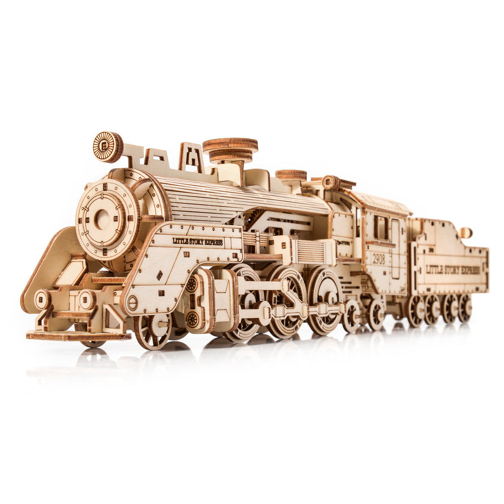 Dřevěné puzzle 3D model – Lokomotiva