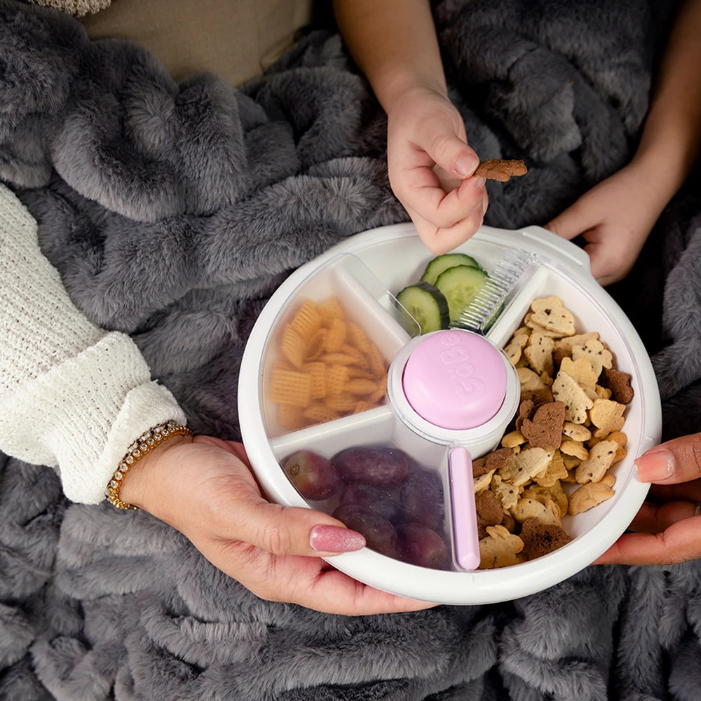 Velký svačinový box Snack Spinner – Taro Purple