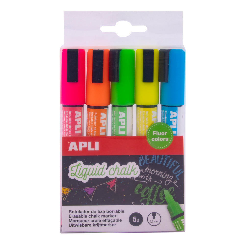 Set mit Kreidemarkern – fluoreszierend 5 Stück - Tublu.de