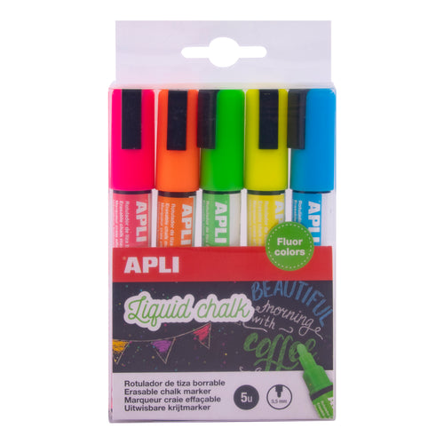Set mit Kreidemarkern – fluoreszierend 5 Stück - Tublu.de