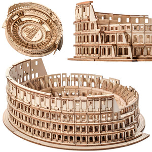 Dřevěné puzzle 3D model – Koloseum