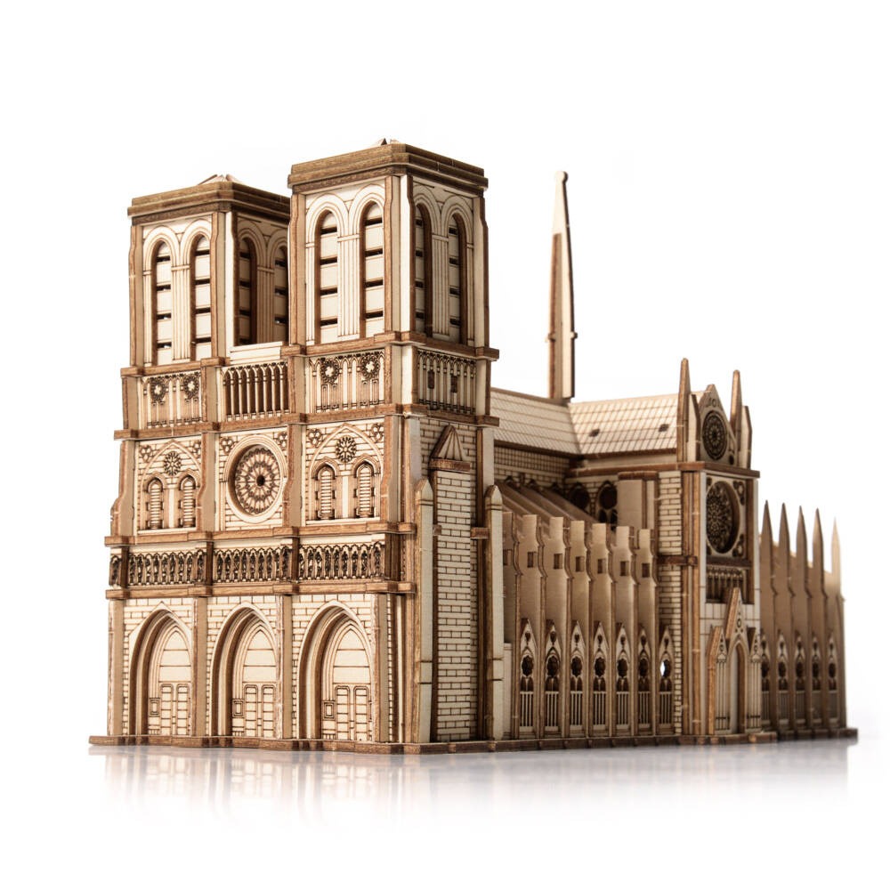 Dřevěné puzzle 3D model – Notre-Dame