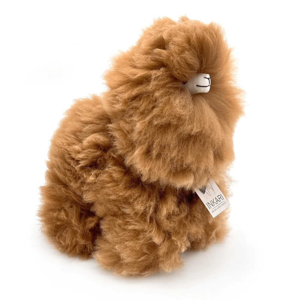 Huňatá alpaka Monsterfluff – Hazelnut 32 cm