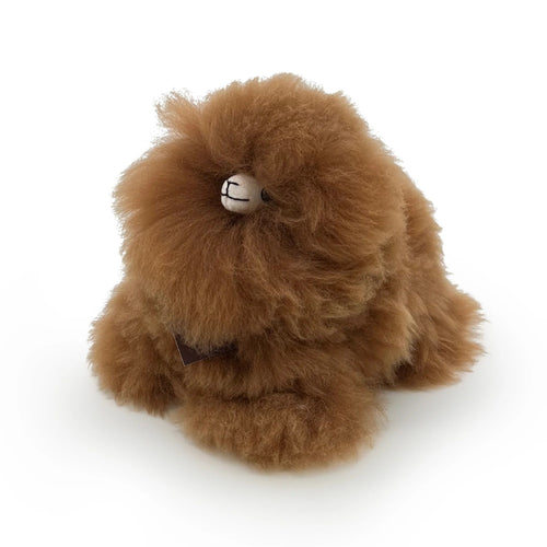 Huňatá alpaka Monsterfluff – Hazelnut 15 cm