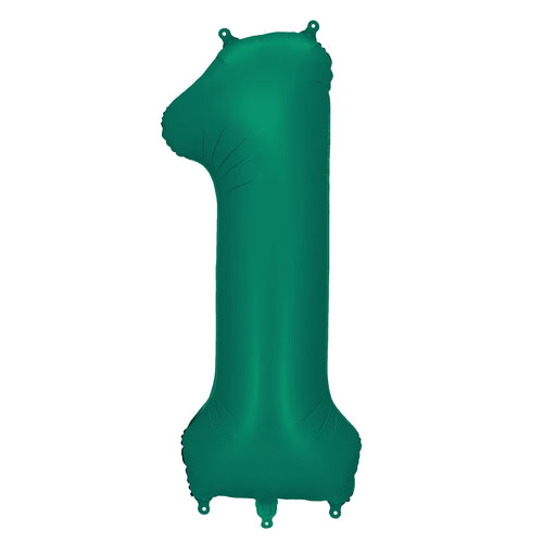 Foliový balón 86 cm – číslice lahvově zelená