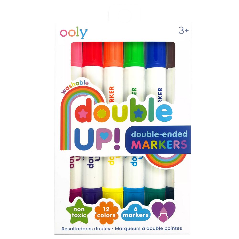 Oboustranné fixy – Double Up, sada 6 ks