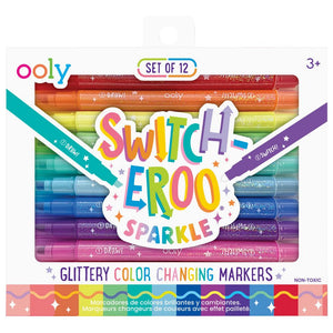 Fixy měnící barvu se třpytkami – Switch-Eroo, sada 12 ks