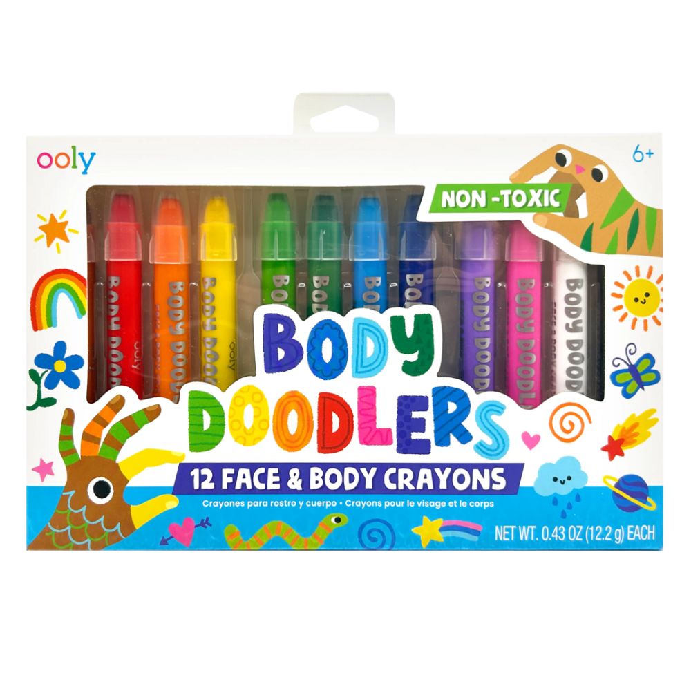 Pastelky na obličej – Body Doodlers, sada 12 ks