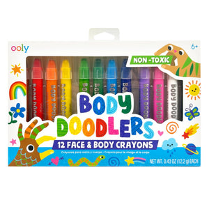Pastelky na obličej – Body Doodlers, sada 12 ks