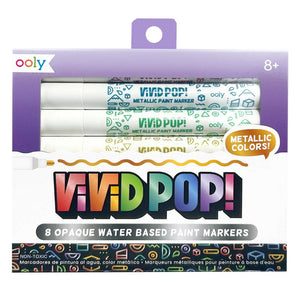 Metalické akrylové popisovače – syté barvy – Vivid Pop, sada 8 ks