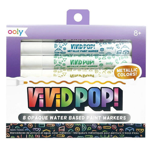 Metalické akrylové popisovače – syté barvy – Vivid Pop, sada 8 ks