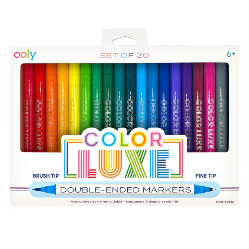 Oboustranné fixy a tenké fixy – Color Luxe, sada 20 ks