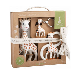 Sophie die Giraffe Dreierpack  – Sophie die Giraffe mit Schlüsselanhänger und Beißring So'Pure - Tublu.de