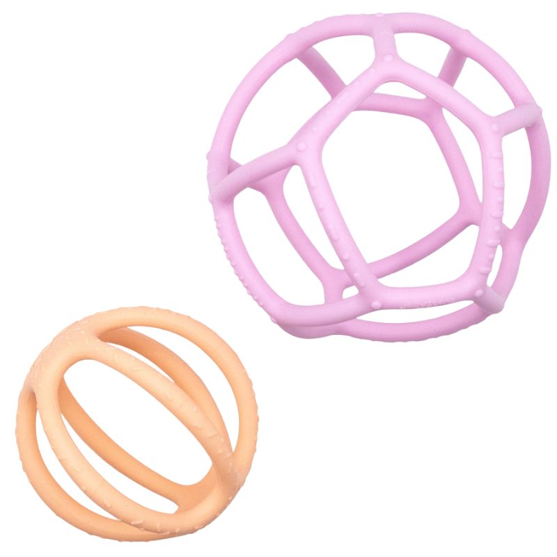 Senzorický set: Míček a kousátko 2v1 – Bubblegum a Peach